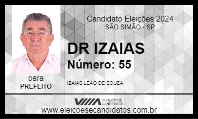 Candidato DR IZAIAS 2024 - SÃO SIMÃO - Eleições