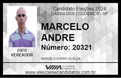 Candidato MARCELO ANDRE 2024 - CÁSSIA DOS COQUEIROS - Eleições