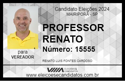 Candidato PROFESSOR RENATO 2024 - MAIRIPORÃ - Eleições