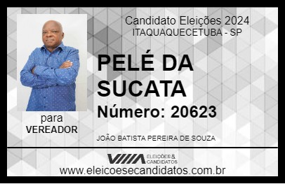 Candidato PELÉ DA SUCATA 2024 - ITAQUAQUECETUBA - Eleições