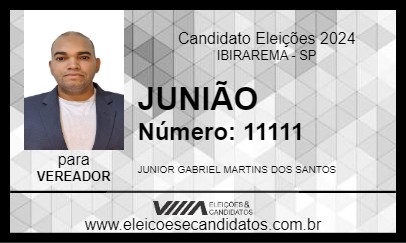 Candidato JUNIÃO 2024 - IBIRAREMA - Eleições