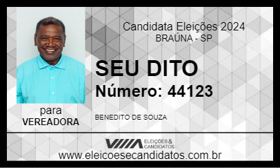 Candidato SEU DITO 2024 - BRAÚNA - Eleições