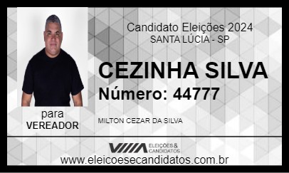 Candidato CEZINHA SILVA 2024 - SANTA LÚCIA - Eleições