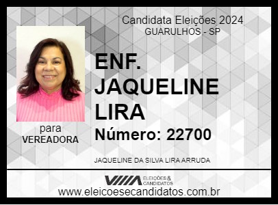 Candidato ENF. JAQUELINE LIRA 2024 - GUARULHOS - Eleições