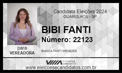 Candidato BIBI FANTI 2024 - GUARULHOS - Eleições