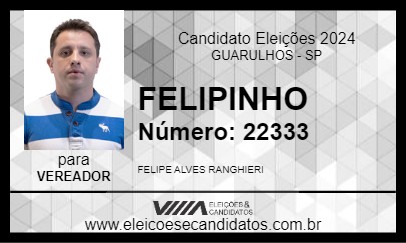 Candidato FELIPINHO 2024 - GUARULHOS - Eleições