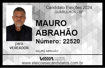 Candidato MAURO ABRAHÃO 2024 - GUARULHOS - Eleições