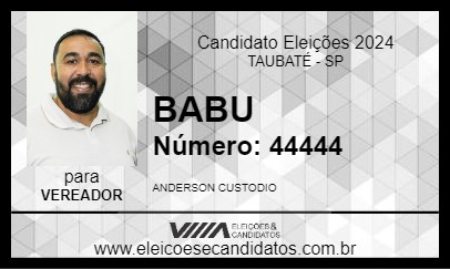 Candidato BABU 2024 - TAUBATÉ - Eleições