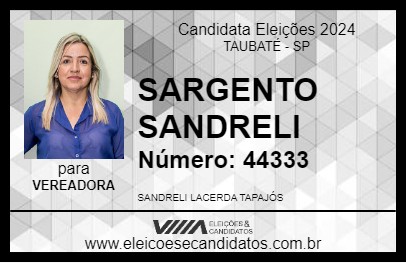 Candidato SARGENTO SANDRELI 2024 - TAUBATÉ - Eleições