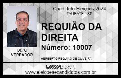 Candidato REQUIÃO DA DIREITA 2024 - TAUBATÉ - Eleições