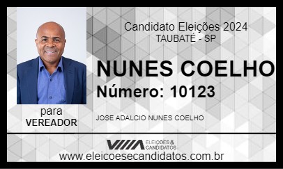 Candidato NUNES COELHO 2024 - TAUBATÉ - Eleições