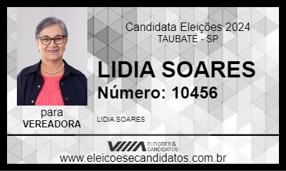 Candidato LIDIA SOARES 2024 - TAUBATÉ - Eleições