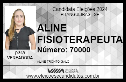 Candidato ALINE FISIOTERAPEUTA 2024 - PITANGUEIRAS - Eleições