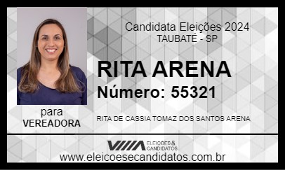 Candidato RITA ARENA 2024 - TAUBATÉ - Eleições