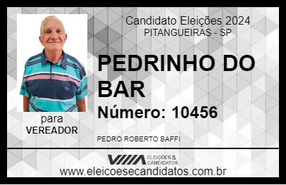 Candidato PEDRINHO DO BAR 2024 - PITANGUEIRAS - Eleições