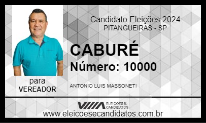 Candidato CABURÉ 2024 - PITANGUEIRAS - Eleições