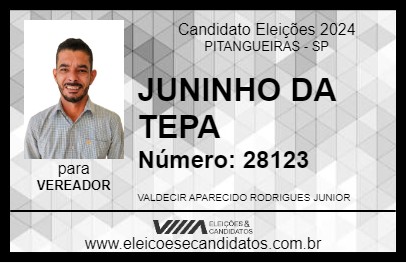 Candidato JUNINHO DA TEPA 2024 - PITANGUEIRAS - Eleições