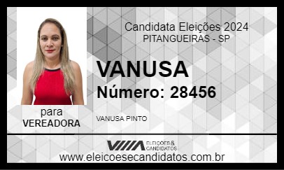 Candidato VANUSA 2024 - PITANGUEIRAS - Eleições