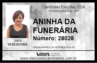 Candidato ANINHA DA FUNERÁRIA 2024 - PITANGUEIRAS - Eleições