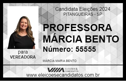 Candidato PROFESSORA MÁRCIA BENTO 2024 - PITANGUEIRAS - Eleições