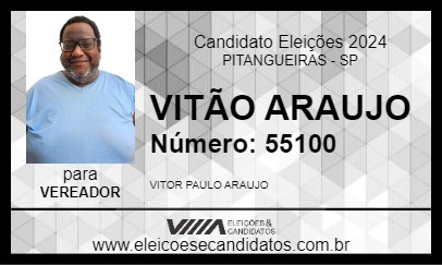 Candidato VITÃO ARAUJO 2024 - PITANGUEIRAS - Eleições