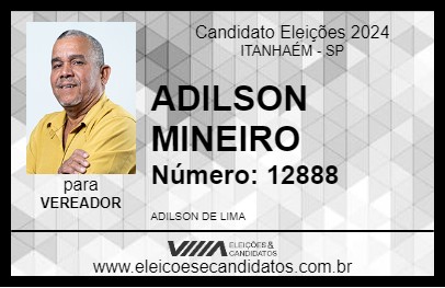 Candidato ADILSON MINEIRO 2024 - ITANHAÉM - Eleições