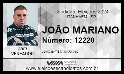 Candidato JOÃO MARIANO 2024 - ITANHAÉM - Eleições