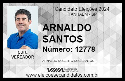 Candidato ARNALDO SANTOS 2024 - ITANHAÉM - Eleições