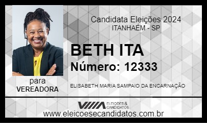 Candidato BETH ITA 2024 - ITANHAÉM - Eleições