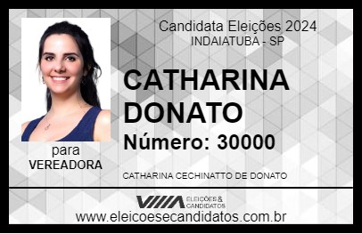 Candidato CATHARINA DONATO 2024 - INDAIATUBA - Eleições