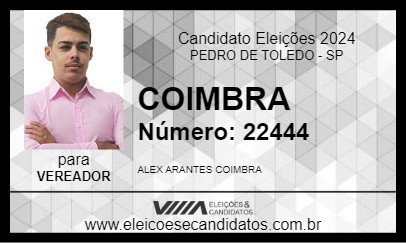 Candidato COIMBRA 2024 - PEDRO DE TOLEDO - Eleições