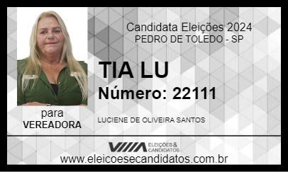 Candidato TIA LU 2024 - PEDRO DE TOLEDO - Eleições