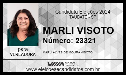 Candidato MARLI VISOTO 2024 - TAUBATÉ - Eleições