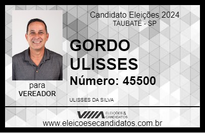 Candidato GORDO ULISSES 2024 - TAUBATÉ - Eleições