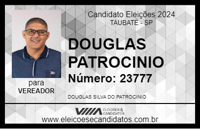 Candidato DOUGLAS PATROCINIO 2024 - TAUBATÉ - Eleições