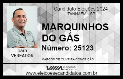 Candidato MARQUINHOS DO GÁS 2024 - ITANHAÉM - Eleições