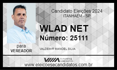 Candidato WLAD NET 2024 - ITANHAÉM - Eleições