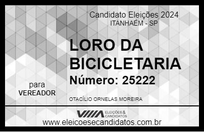 Candidato LORO DA BICICLETARIA 2024 - ITANHAÉM - Eleições