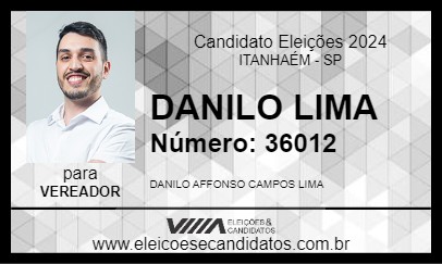 Candidato DANILO LIMA 2024 - ITANHAÉM - Eleições