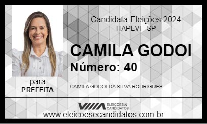 Candidato CAMILA GODOI 2024 - ITAPEVI - Eleições