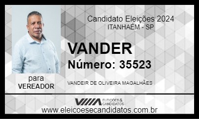 Candidato VANDER 2024 - ITANHAÉM - Eleições