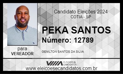 Candidato PEKA SANTOS 2024 - COTIA - Eleições