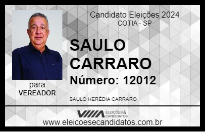 Candidato SAULO CARRARO 2024 - COTIA - Eleições