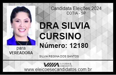 Candidato DRA SILVIA CURSINO 2024 - COTIA - Eleições