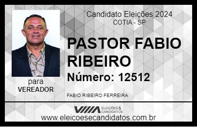 Candidato PASTOR FABIO RIBEIRO 2024 - COTIA - Eleições