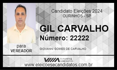 Candidato GIL CARVALHO 2024 - OURINHOS - Eleições