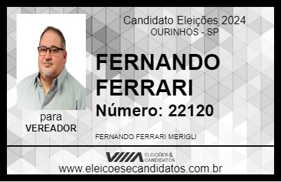 Candidato FERNANDO FERRARI 2024 - OURINHOS - Eleições