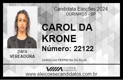 Candidato CAROL DA KRONE 2024 - OURINHOS - Eleições