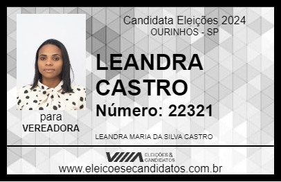 Candidato LEANDRA CASTRO 2024 - OURINHOS - Eleições