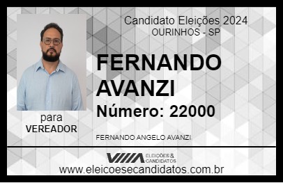 Candidato FERNANDO AVANZI 2024 - OURINHOS - Eleições